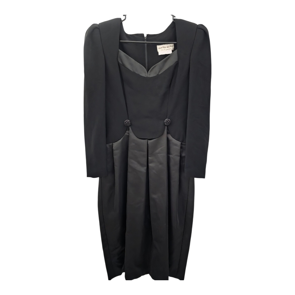 Morton Myles for The Warrens Elegant Black Vintage Dress Size 8